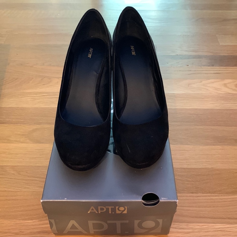 Pretty black wedge heels. Size: 10 Color: Black Asking $15